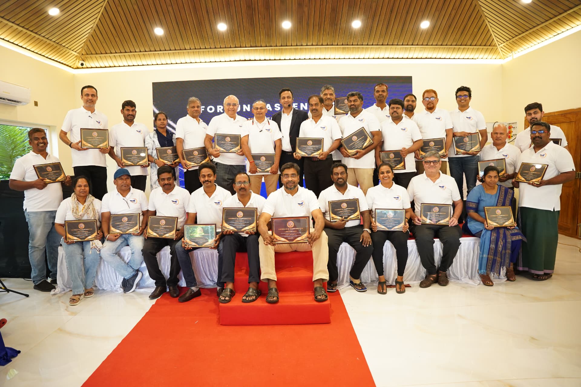 Fortune Ascend participants receiving certificates at the 3-day transformative program