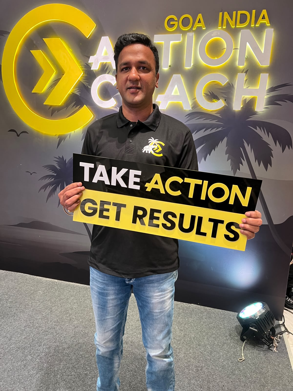 Coach Dhejo at the ActionCOACH Goa India global coaching conference