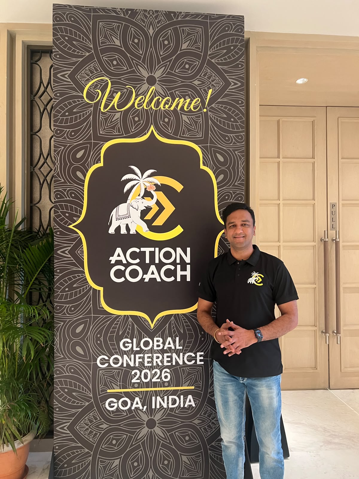 Coach Dhejo at the ActionCOACH Goa India global coaching conference