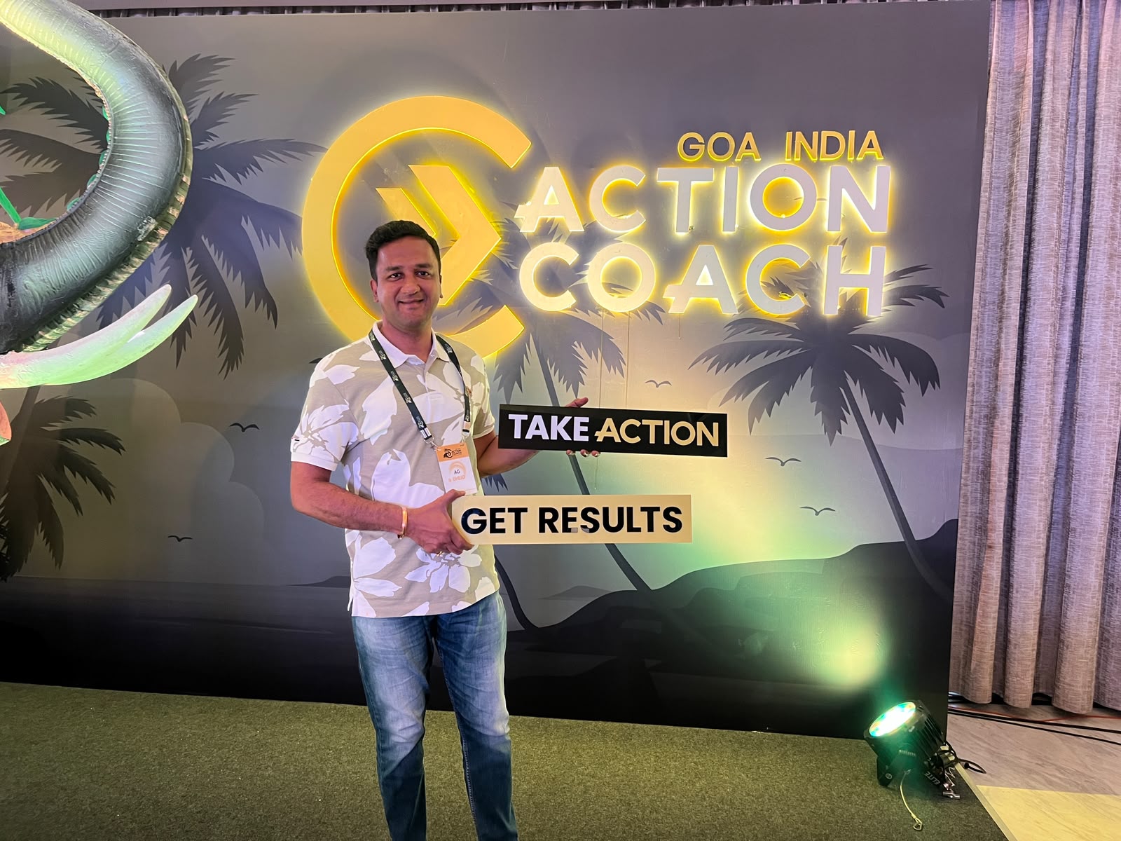 Coach Dhejo at the ActionCOACH Goa India global coaching conference