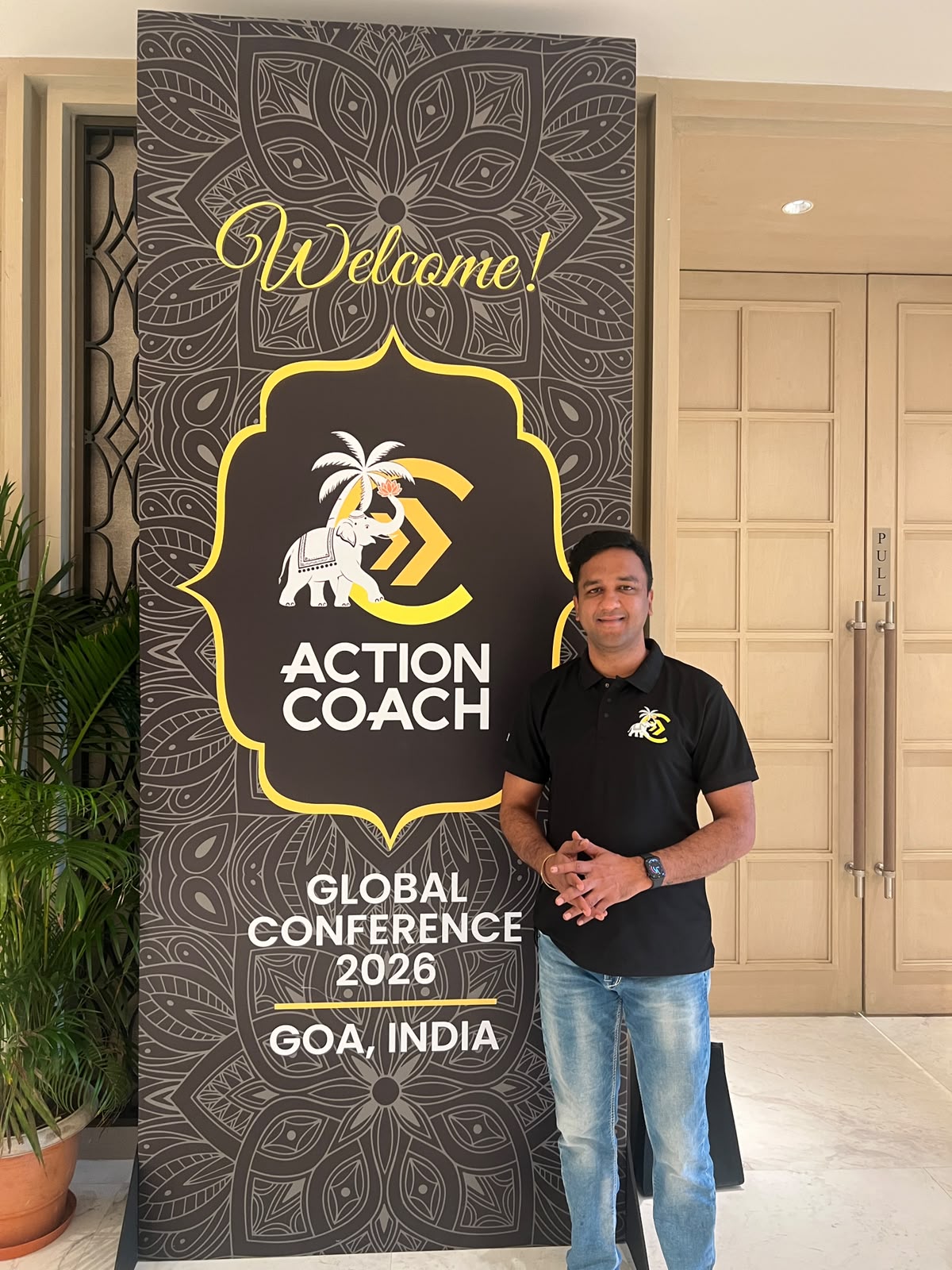 Coach Dhejo at the ActionCOACH Goa India global coaching conference