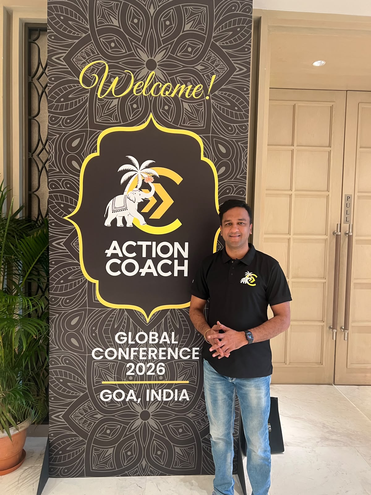 Coach Dhejo at the ActionCOACH Goa India global coaching conference
