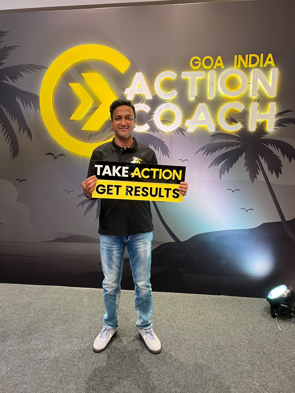 Coach Dhejo at the ActionCOACH Goa India global coaching conference