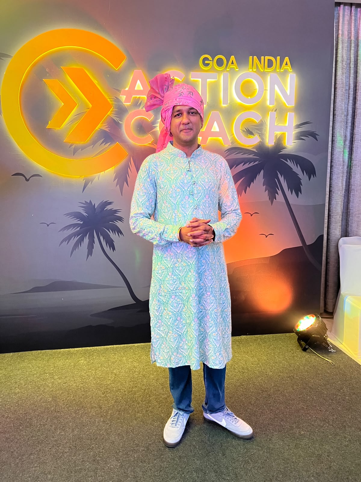 Coach Dhejo at the ActionCOACH Goa India global coaching conference