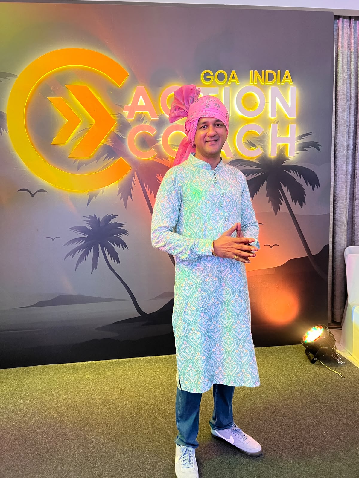 Coach Dhejo at the ActionCOACH Goa India global coaching conference