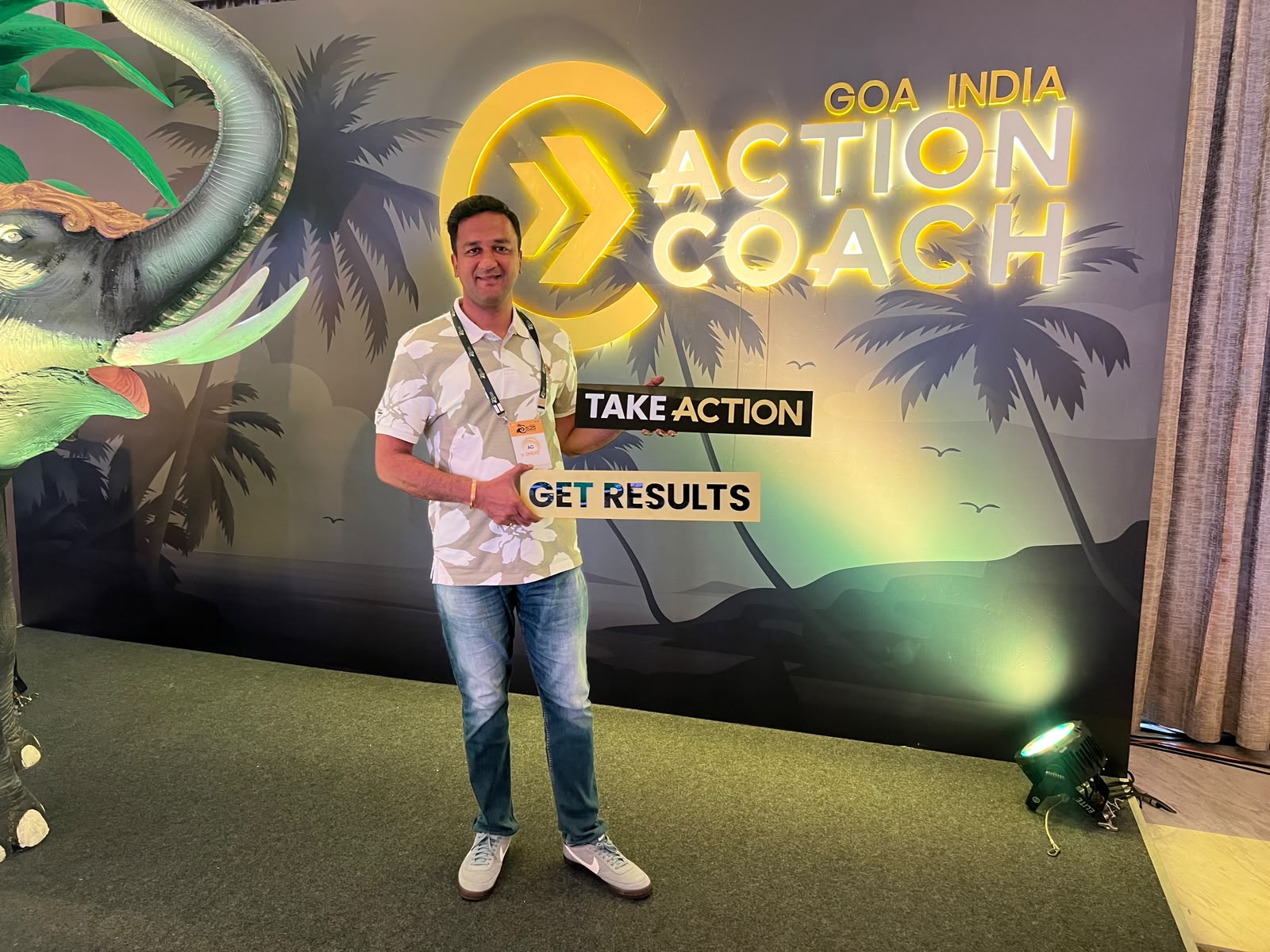 Coach Dhejo at the ActionCOACH Goa India global coaching conference