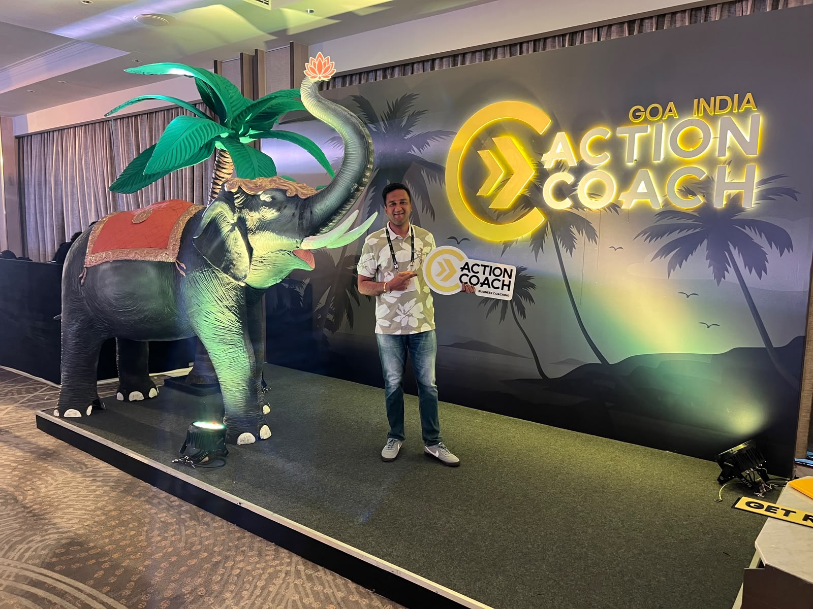 Coach Dhejo at the ActionCOACH Goa India global coaching conference