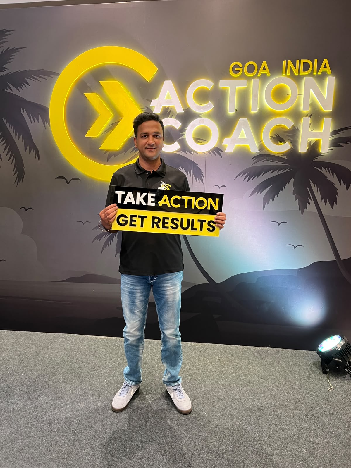 Coach Dhejo at the ActionCOACH Goa India global coaching conference